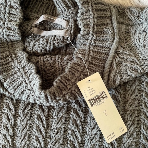 NWOT ANTHROPOLOGIE marci dip-dyed cable knit sweater - Picture 4 of 7